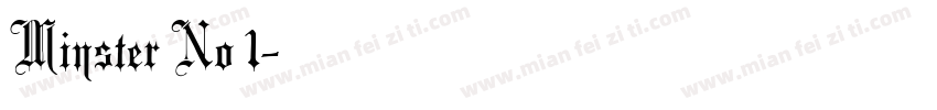 Minster No 1字体转换